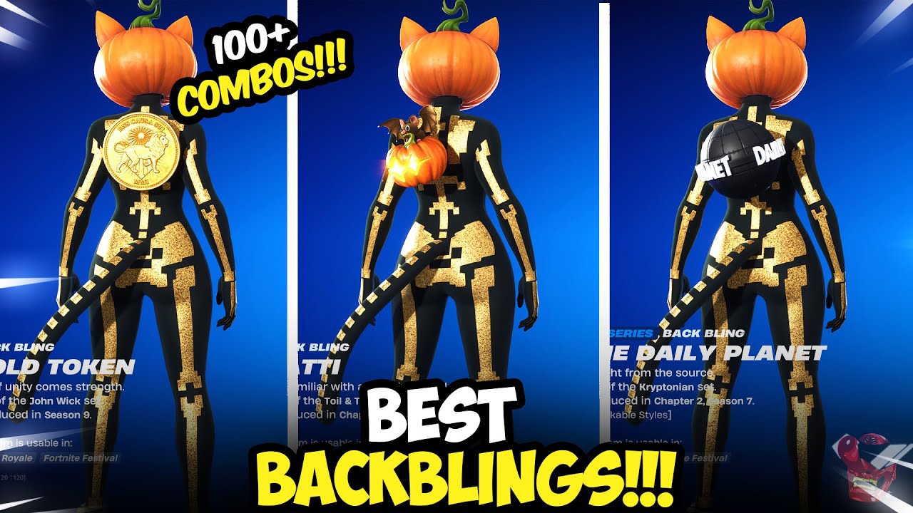 Более 200 комбинаций украшений на спину для скина THICC SPICE в Fortnite!! 👻🎃
