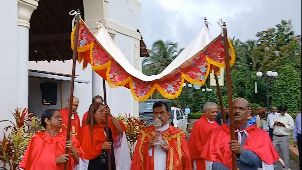 Procession on feast of St Lawrence Church, Agassaim.