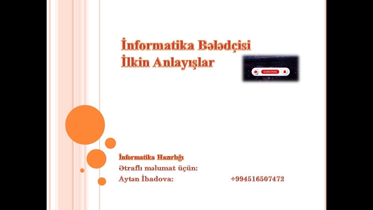 Bələdçi, İlkin anlayışlar.Çətin amma lazımlı izahlar.