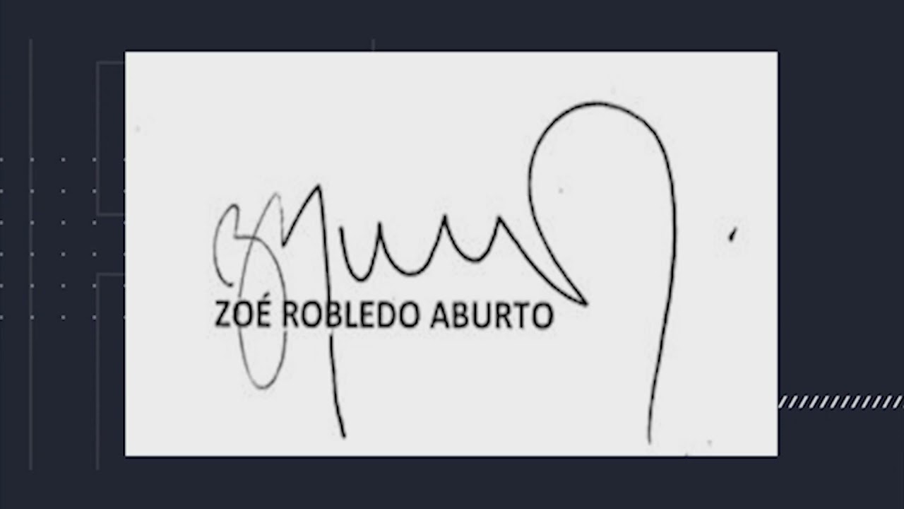 Análisis grafológico de Zoé Robledo