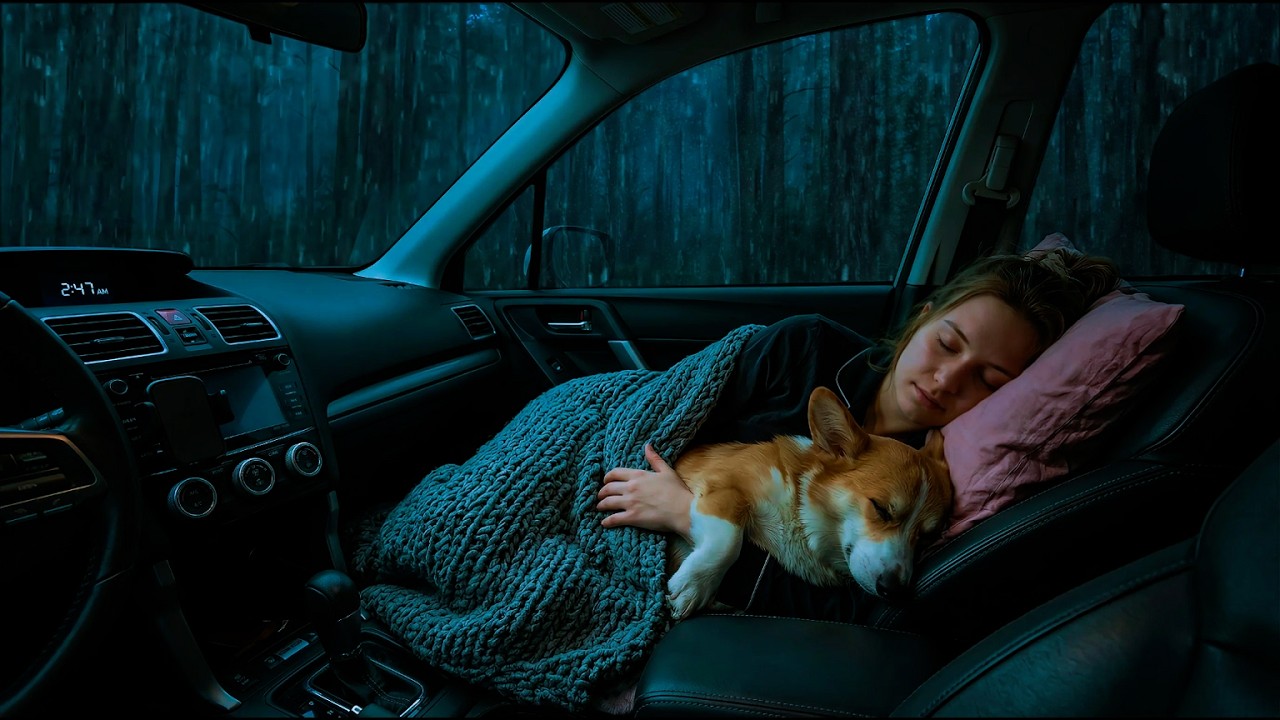 Fall Asleep in Less Than 3 Minutes With Super Heavy Rain On Car & Massive Thunder Sounds At Night
