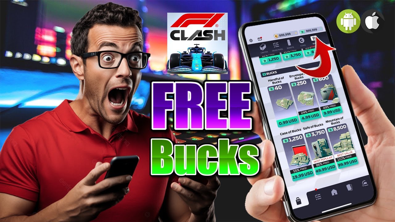 F1 Clash Hack 2025 - Full Tutorial Get Free Bucks and Coins Unlimited F1 Clash Mod APK iOS & Android