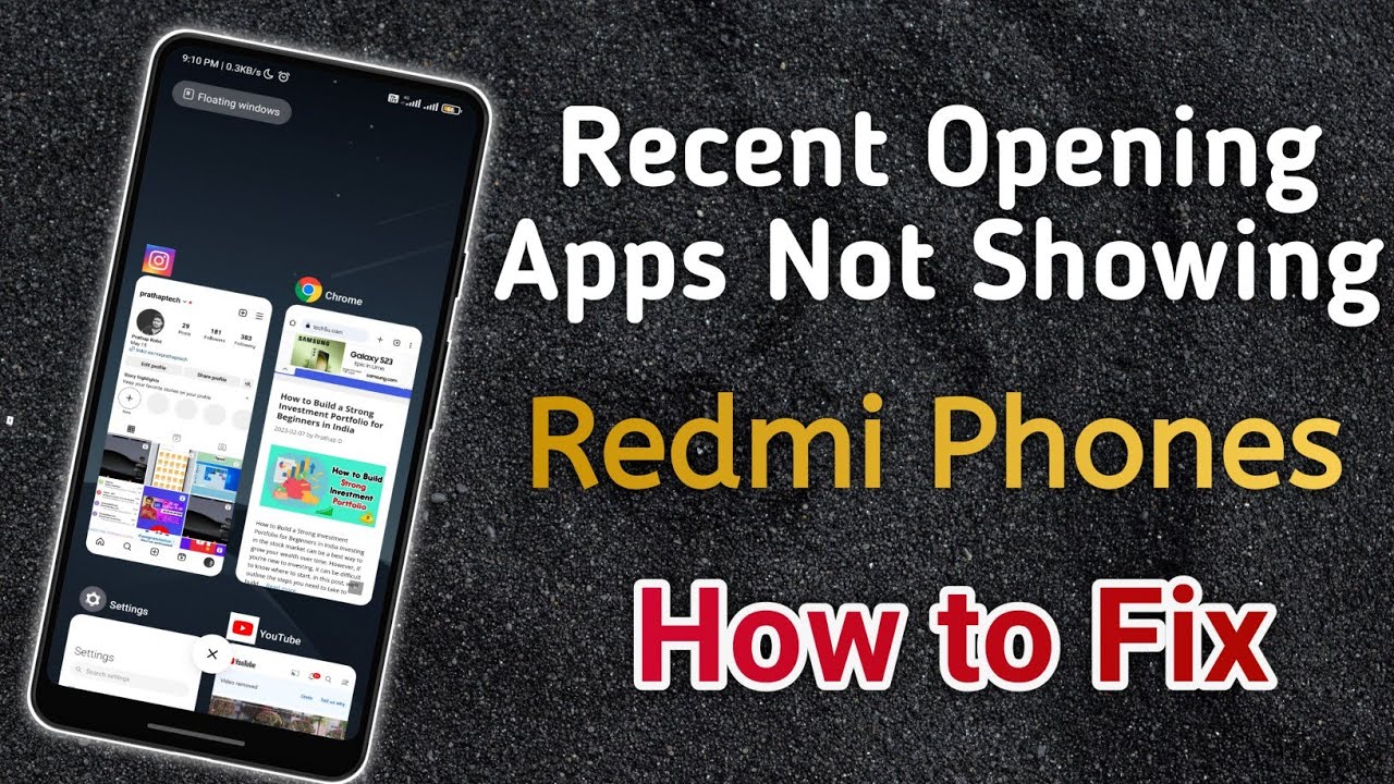 How to Fix Recent Apps Not Showing on Redmi Phones Tamil