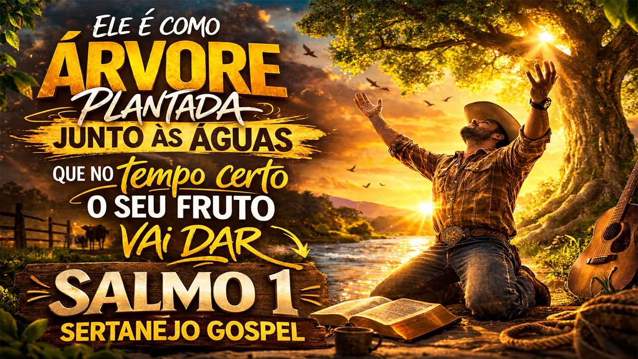 SALMO 1 | Ele é Como Árvore Plantada Junto às Águas 🌳 Música Sertaneja Gospel Inspiradora
