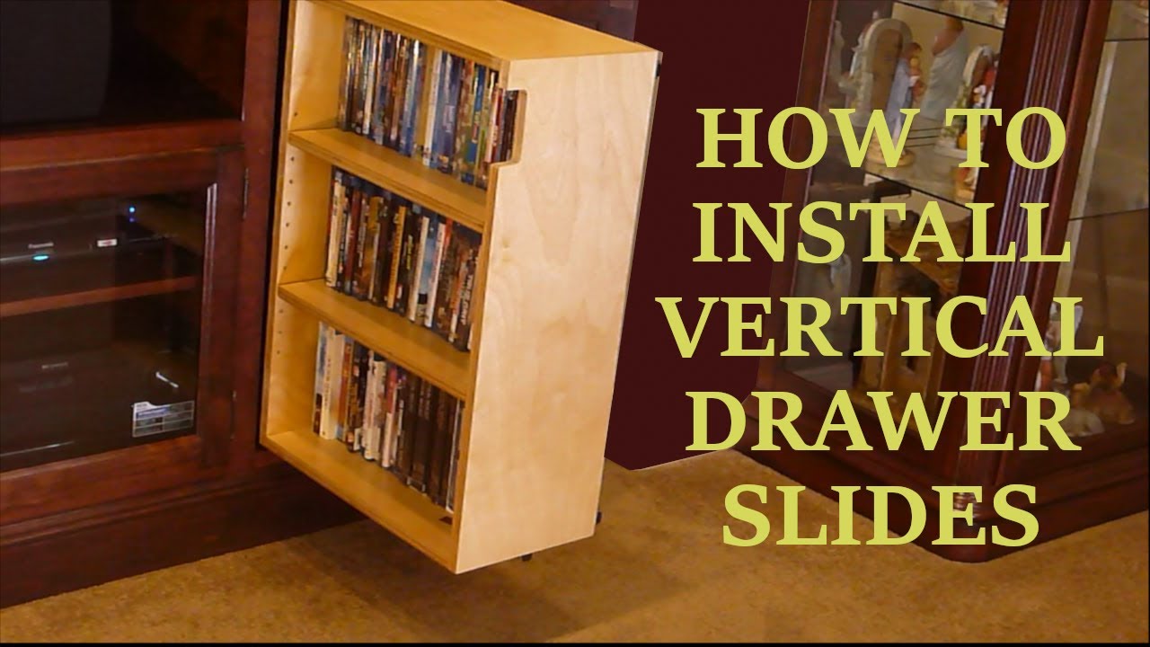 How to easily install full extension vertical diy drawer slides 