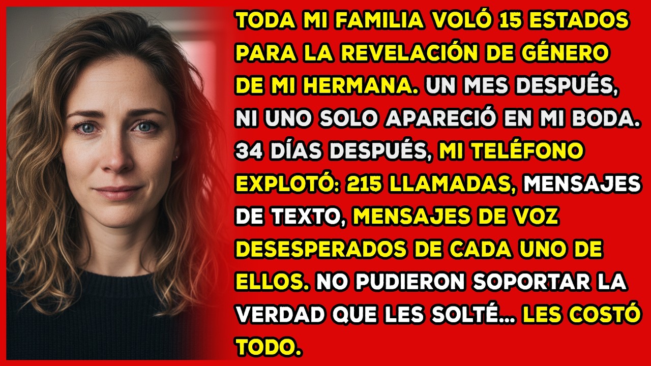 Toda mi familia se saltó mi boda pero voló 15 estados por mi hermana. Ahora se arrepienten...