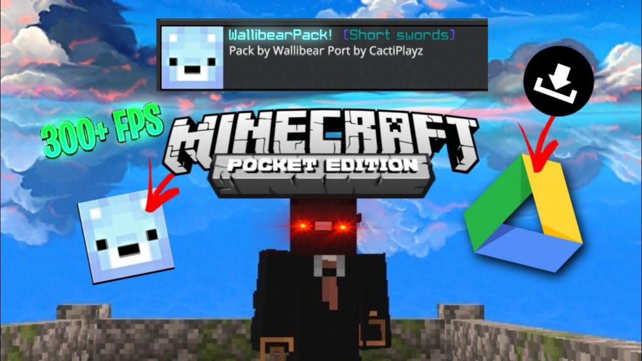 Wallibear PvP Texture Pack For MCPE! | Minecraft Bedrock | Google Drive Download