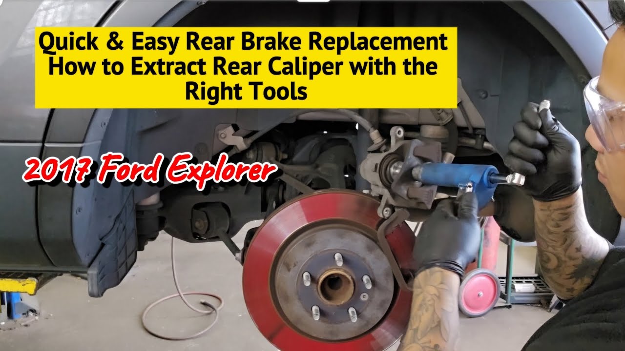 Quick & Easy Rear Brake Replacement on 2017 Ford Explorer How to Extract Rear Caliper - Right Tools