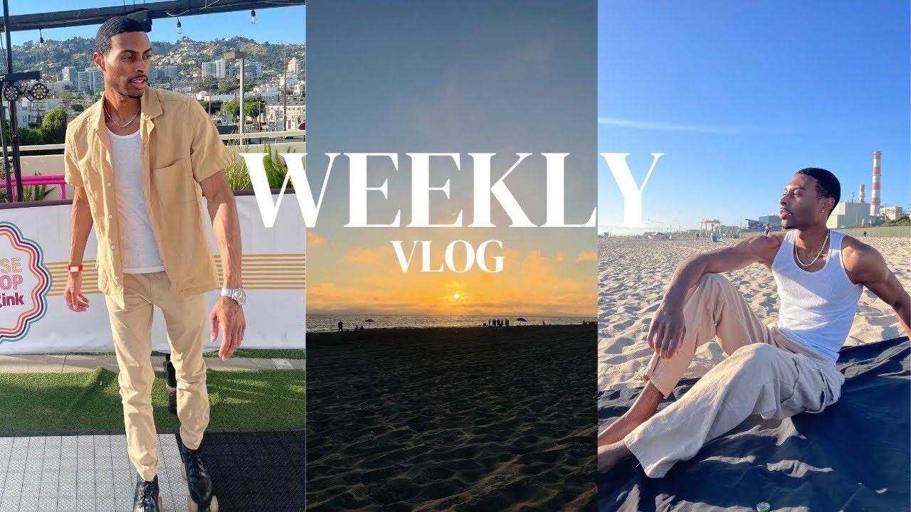 Weekend In LA Vlog| Skating On A Rooftop| Bonfire On The Beach