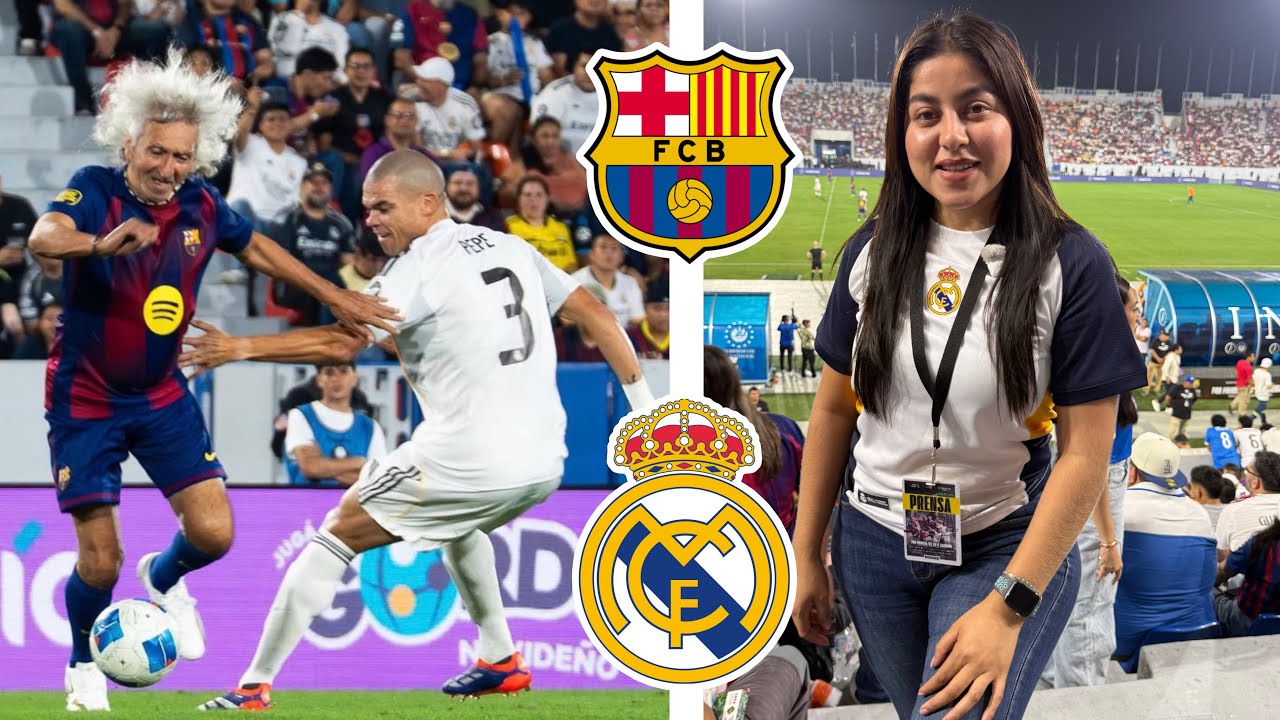 DESDE LA GRADA: LEYENDAS DEL REAL MADRID Y BARCELONA EN EL SALVADOR 🇸🇻 CLÁSICO ESPAÑA | CELINAZ