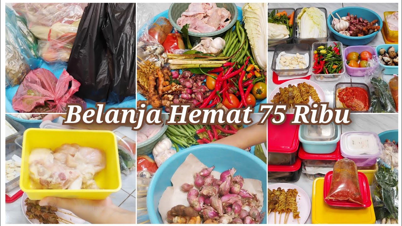 Belanja Hemat 75 Ribu Untuk 4 Hari | Food Preparation | Stok Perbumbuan aman buat seminggu