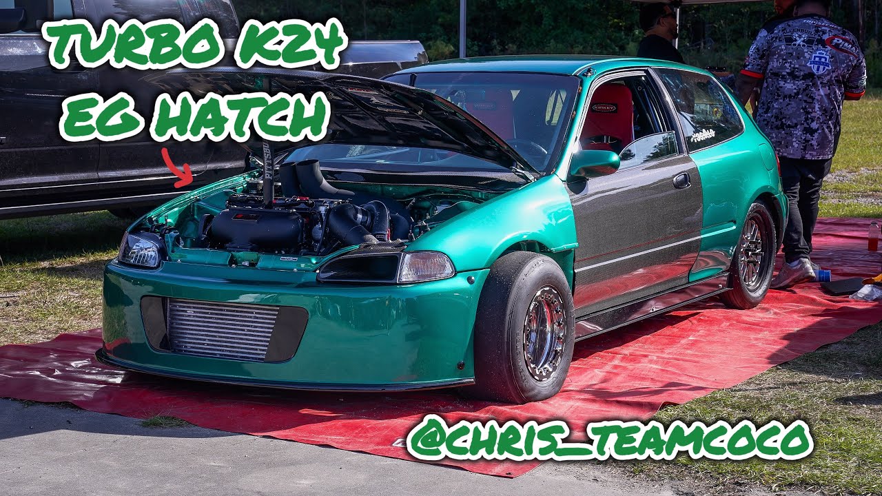 TURBO K24 HONDA CIVIC EG HATCH БЕЗ ПОДГОТОВКИ ГОНКИ ПРОТИВ ВСЕХ МОТОРОВ J35, TURBO B20 EK и других