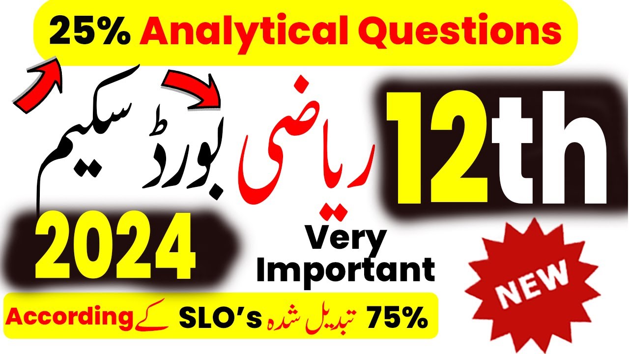 12th Class Math Pairing Scheme 2024 | 2nd Year Maths Scheme 2024 | Math Class 12 Scheme 2024