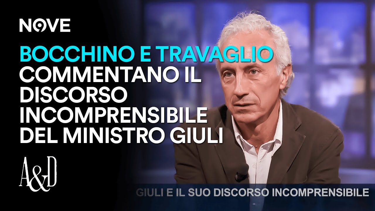 Bocchino e Travaglio commentano il discorso incomprensibile del Ministro Giuli |Accordi e Disaccordi