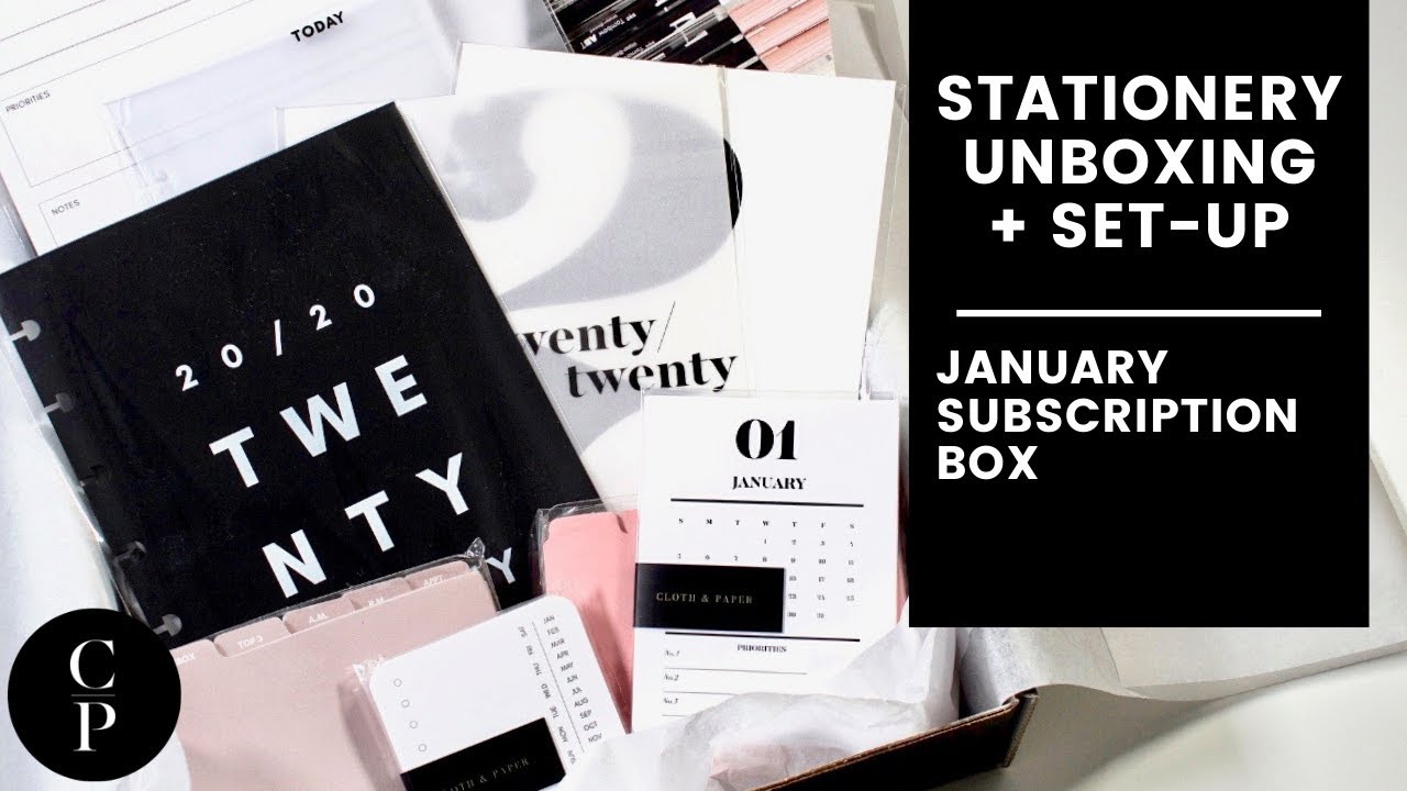 January Planner + Stationery Unboxing | Cloth & Paper