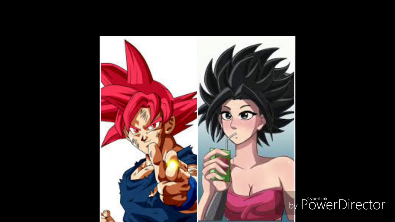 GOKU Y  CAULIFLA DARTE UN BESO