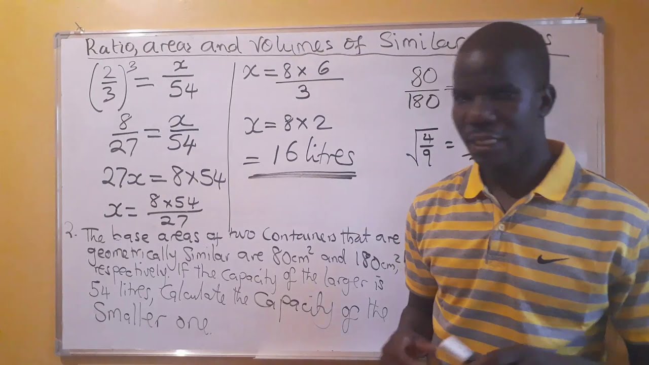 Ratios, areas, and volumes of similar shapes