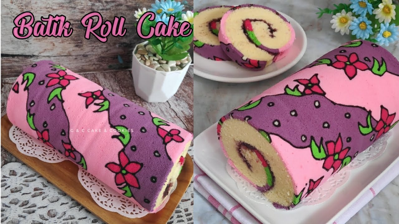 Cara membuat batik Roll cake