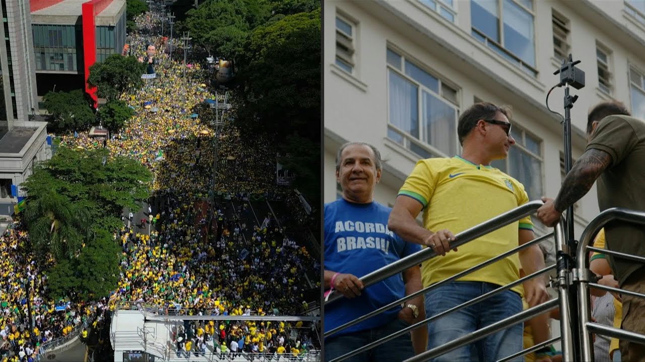Fl&aacute;vio Bolsonaro tenta unir a direita em meio a protestos contra Lula | AFP