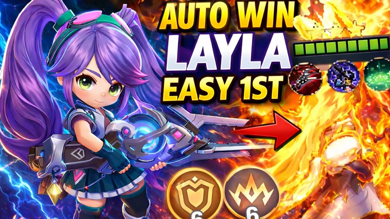 LAYLA AUTO WIN STRATEGY 😱 EASY 1ST PLACE | Magic Chess Go Go