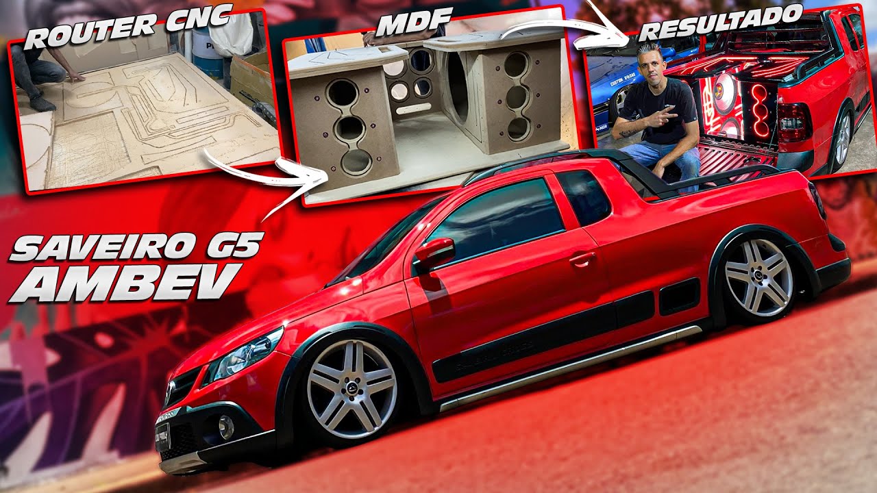 SAVEIRO G5 C/ CAÇAMBA CUSTOMIZADA, CONSTRUÇÃO INCRÍVEL MDF + CNC , TUDO SOB MEDIDA!