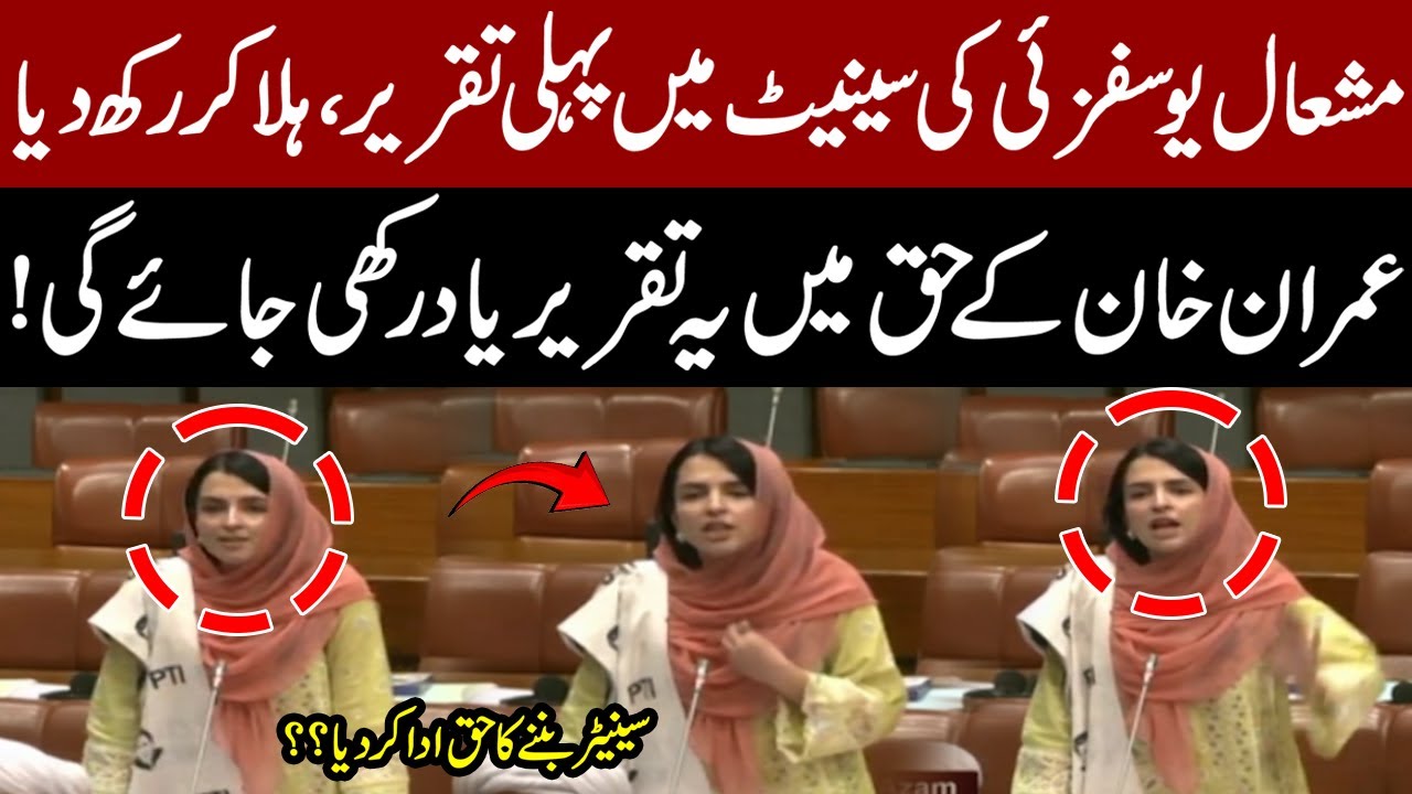PTI Senator Mashal Yousafzai First Speech in Senate in Favor of Imran Khan | Pakistan News