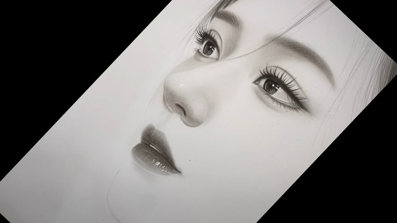 Learn to draw Hyper Realistic Lips Step by step Charcoal Pencil - How to Draw