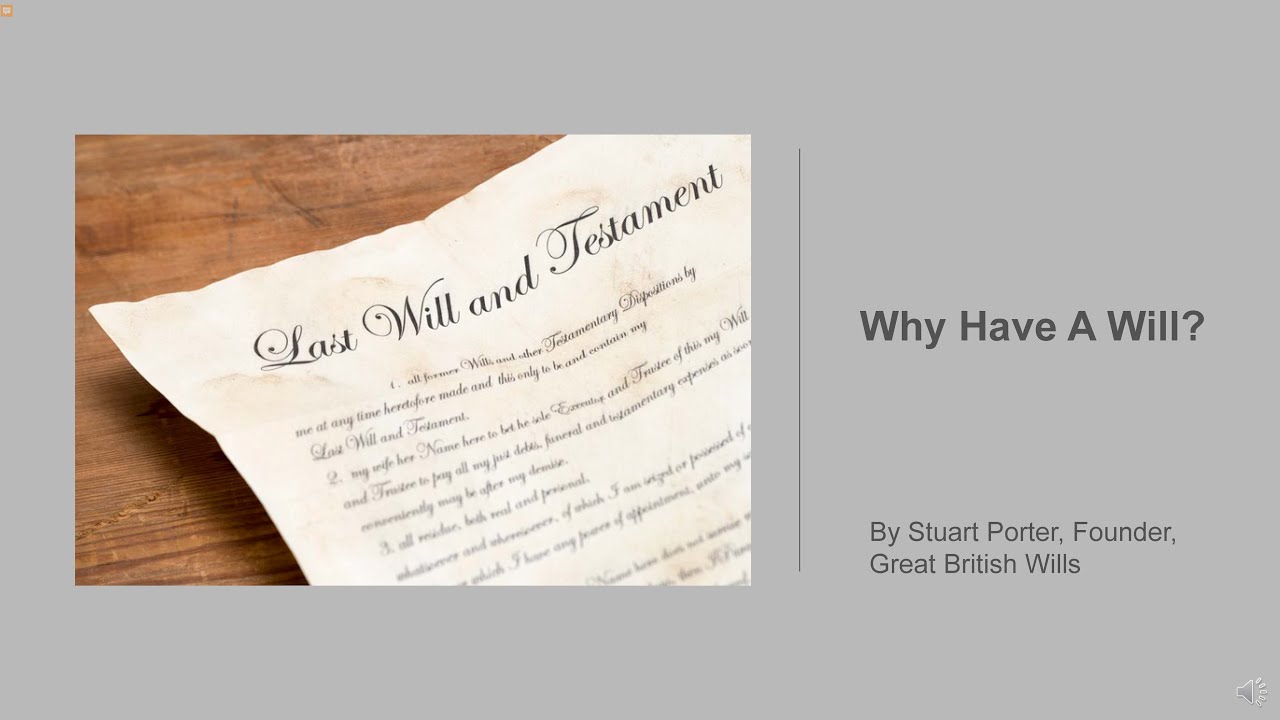 Why Have A Will