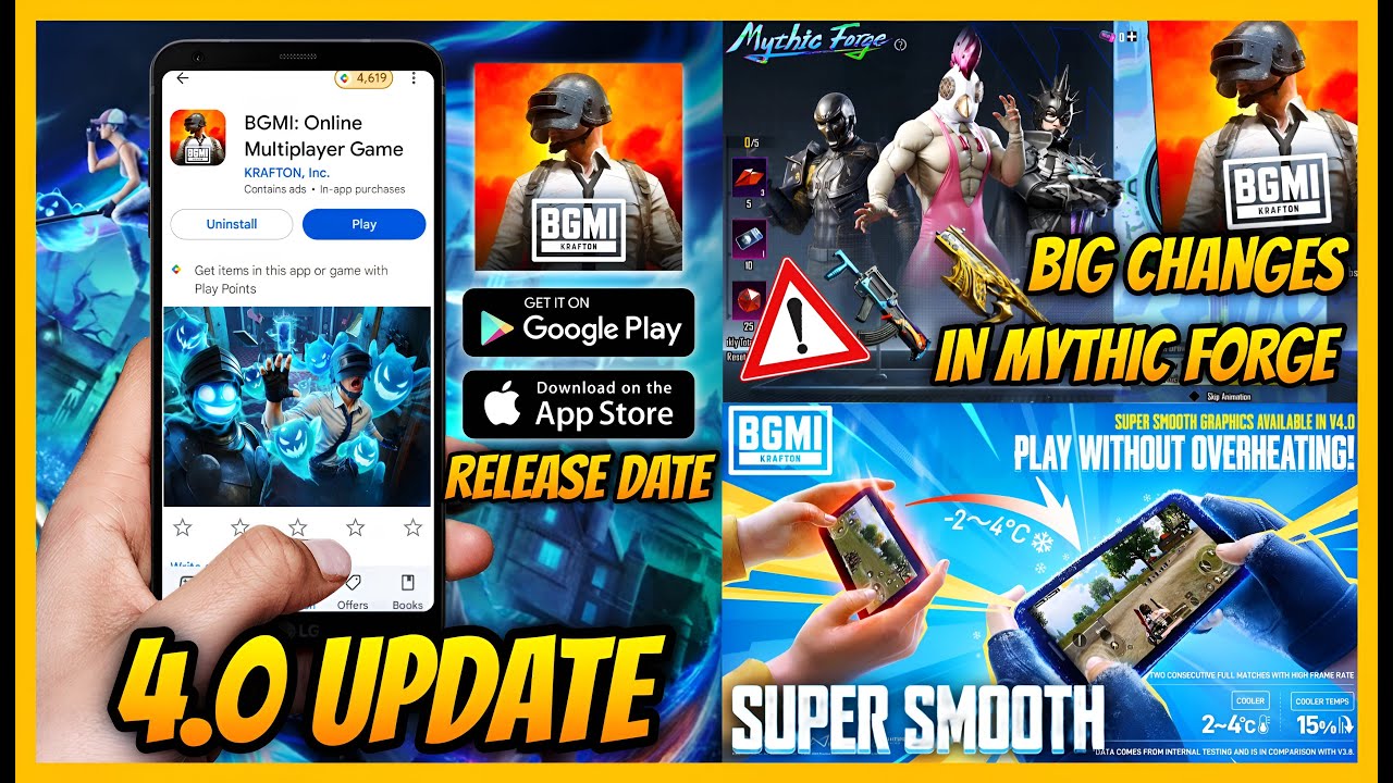 🔥BGMI 4.0 Update: Next Mythic Forge, Super Smooth Graphics,  Release Date and WOW pass