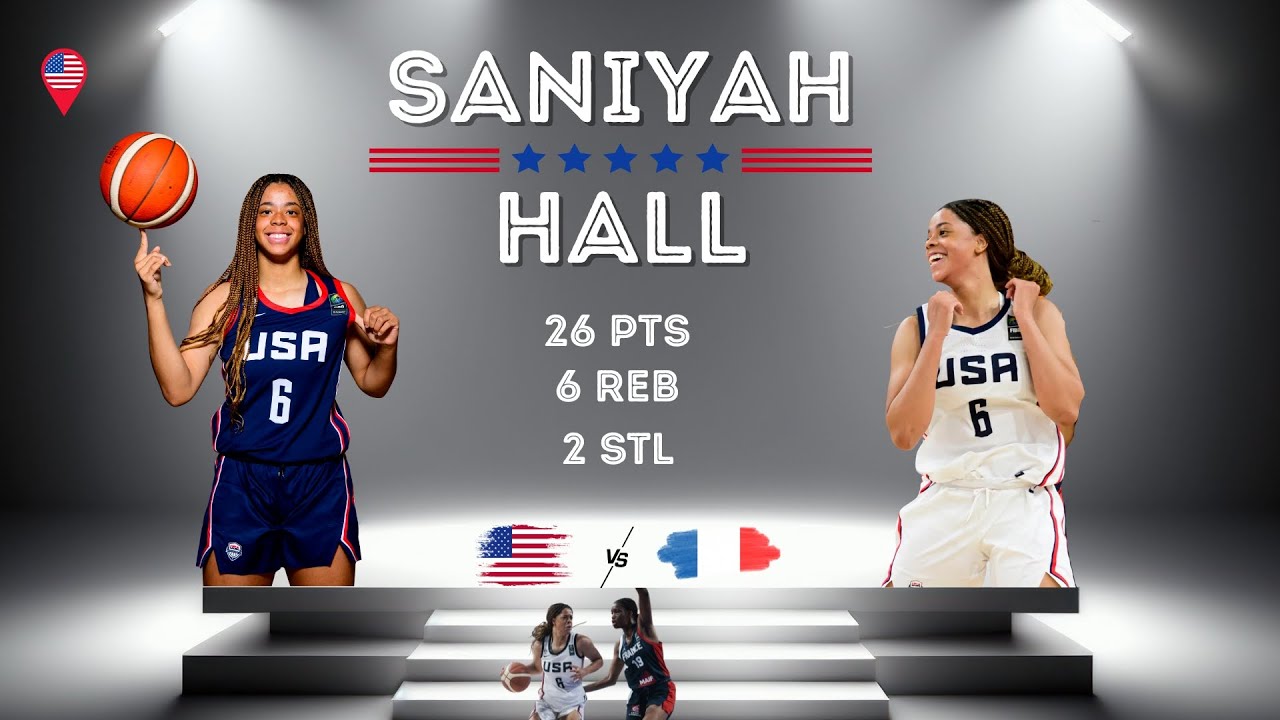 Saniyah Hall (USC Trojans): 26 PTS | CLUTCH vs France | 2025 U19 World Cup (Quarterfinals)