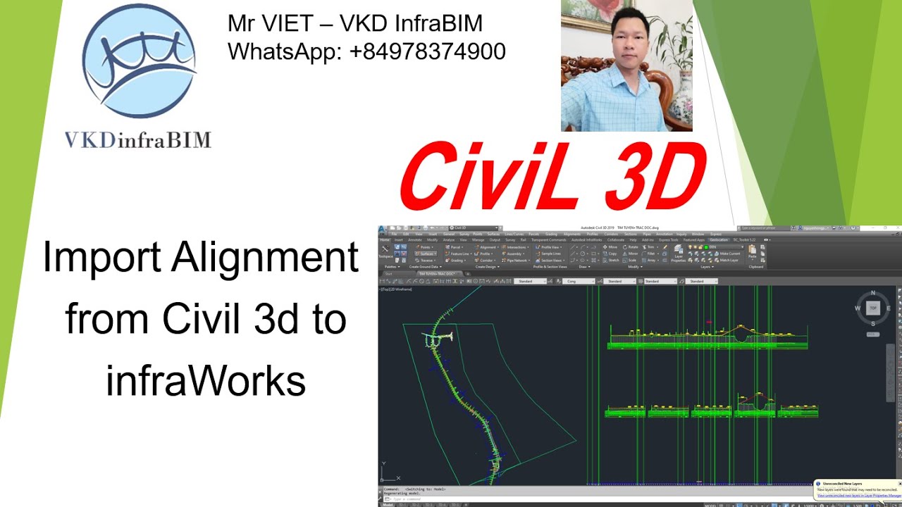 Import Alignment from Civil 3d to Infraworks
