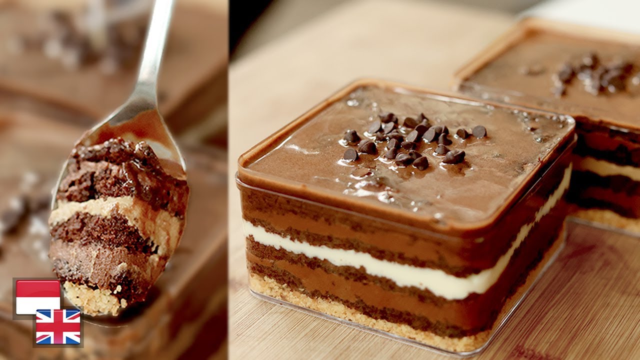 TANPA Oven & Cream! Resep DESSERT BOX COKLAT: Bahan Minimarket Rasa Premium!