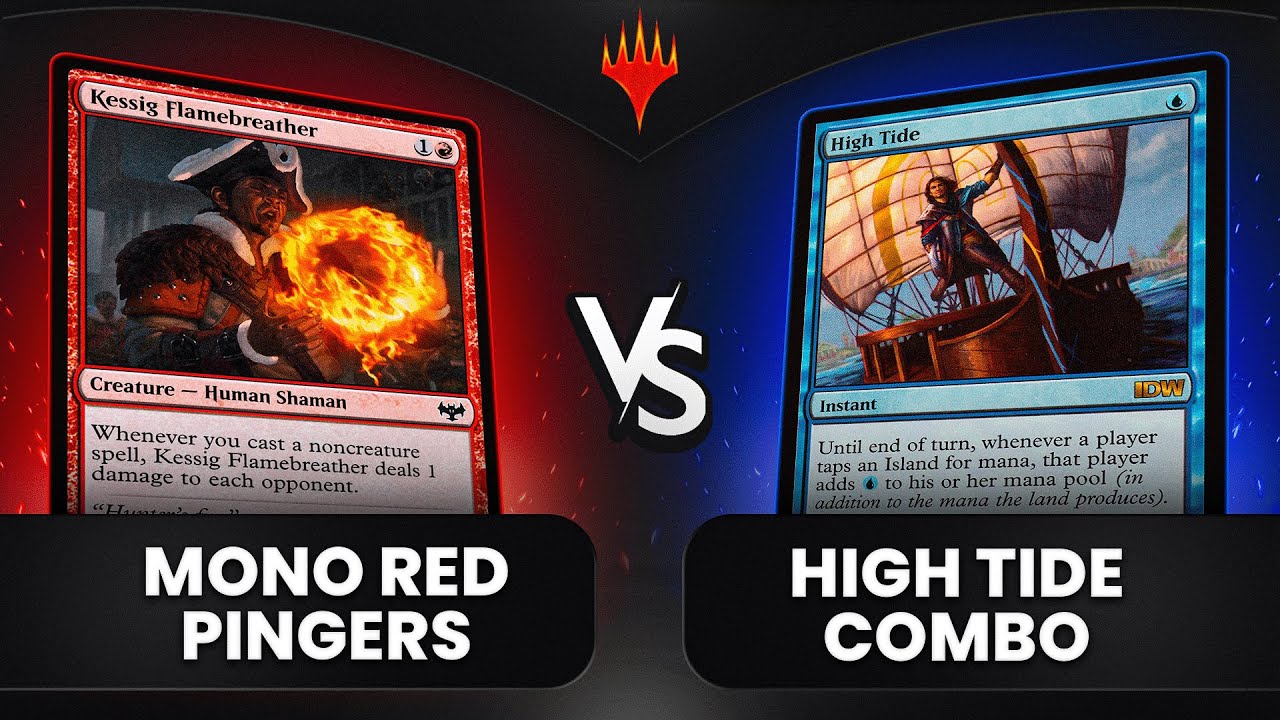 RED PINGERS vs. HIGH TIDE | Magic: The Gathering (Pauper Gameplay IRL)