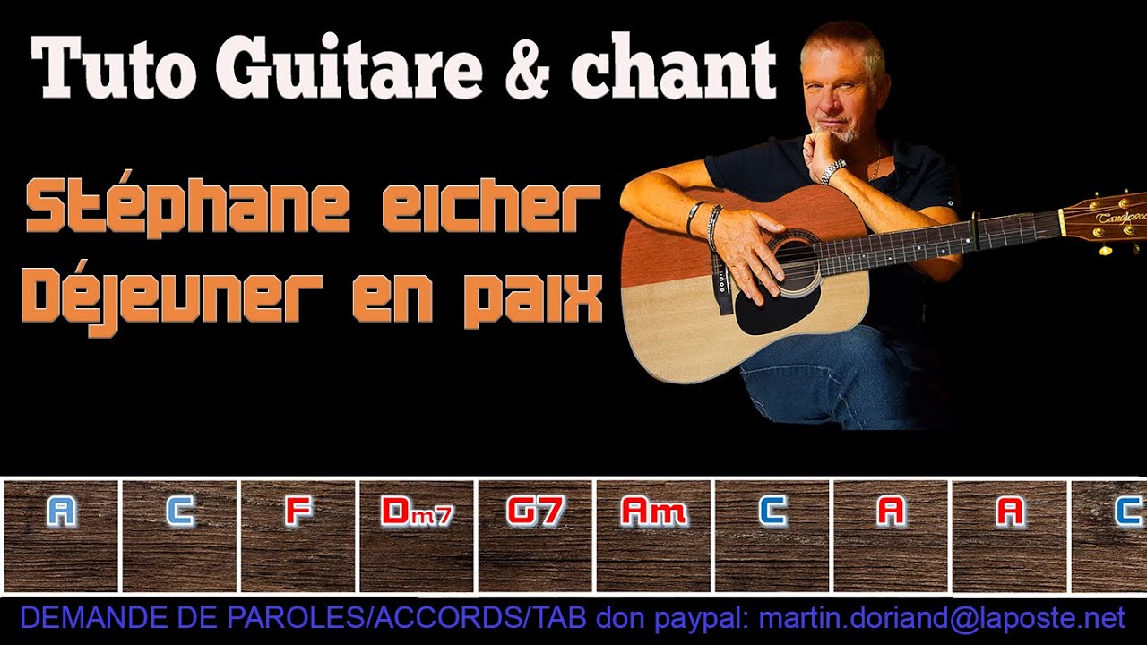 Tuto guitare chant  Déjeuner en paix Stéphane Eicher