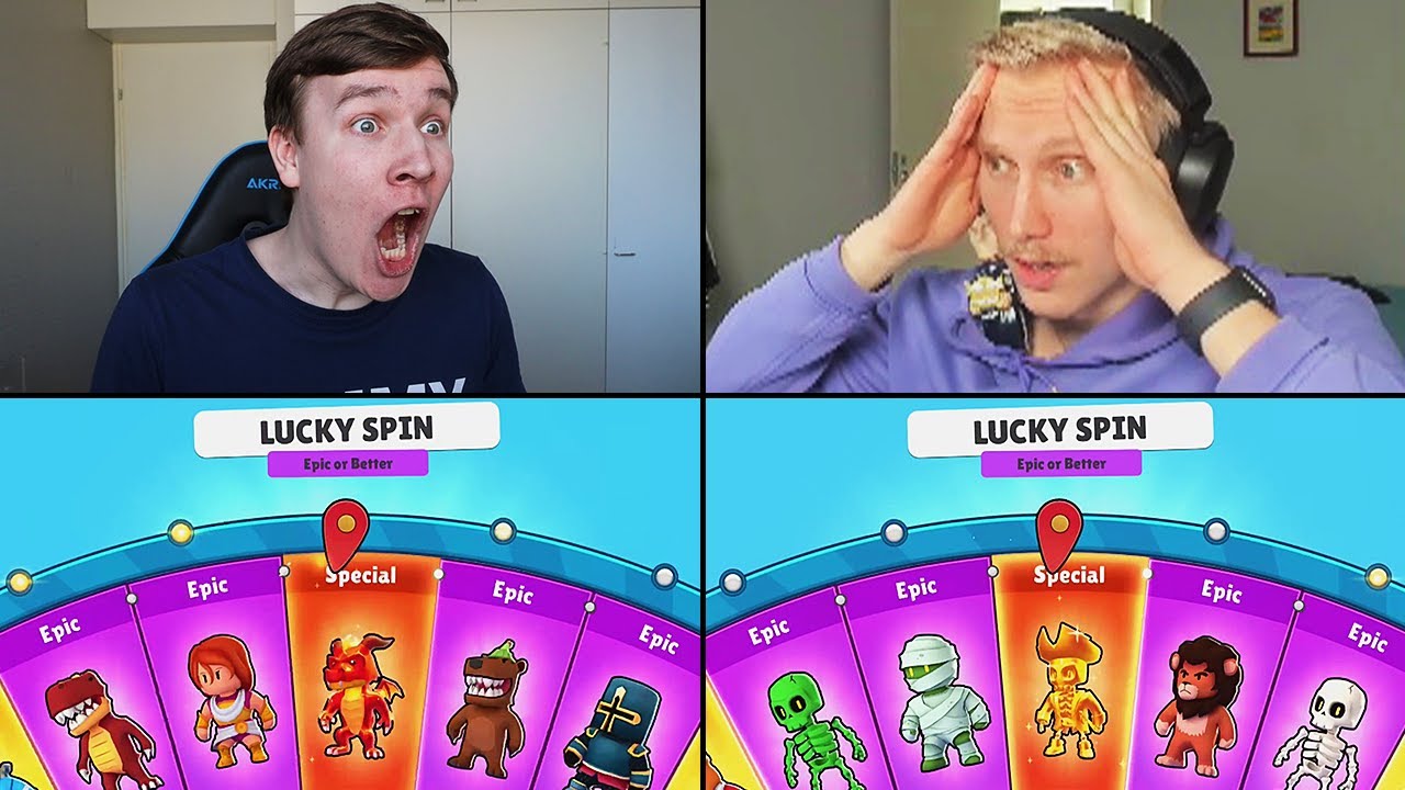 STUMBLE GUYS ONNENPYÖRÄ HAASTE! | SNIPUX vs BRANU