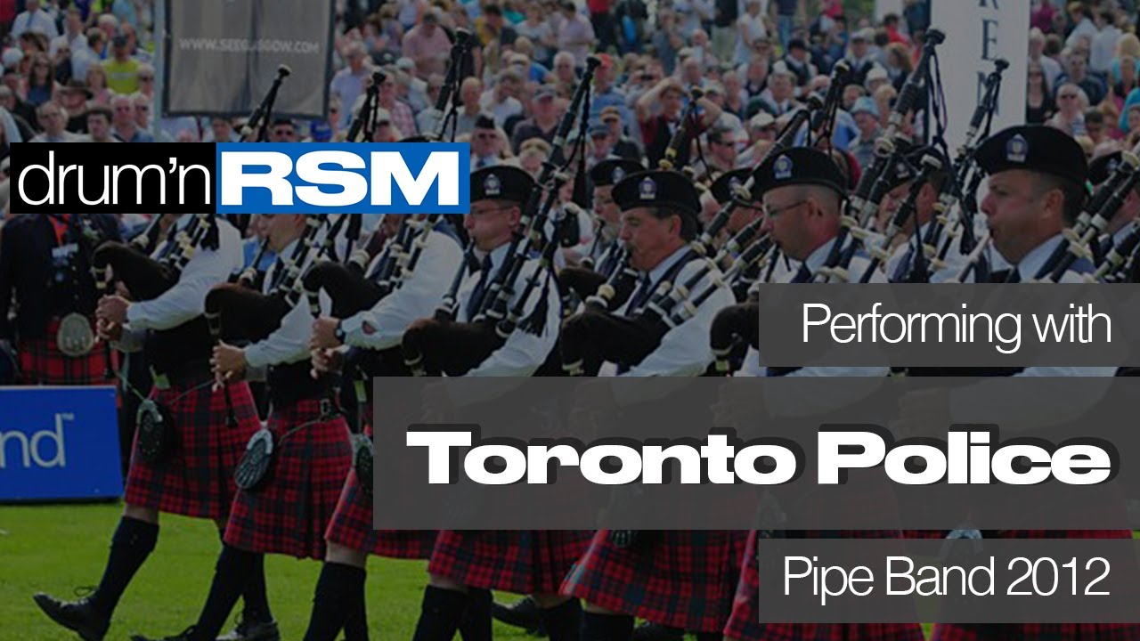 Performing with the Toronto Police Pipe Band, Glasgow 2012