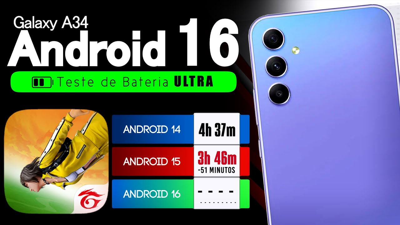 🌟Teste de Bateria: GALAXY A34 