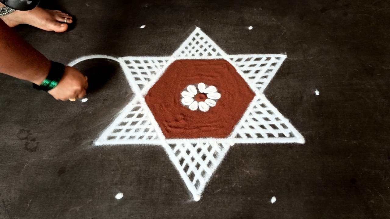 Margazhi masam special kolam🌹5*3 Beautiful rangoli🌹 newyear rangoli🌹 dhanurmasam creative rangoli