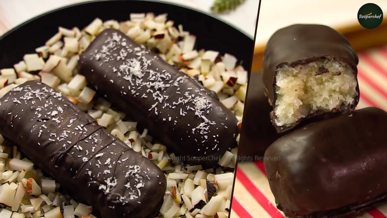Bounty Chocolate Bars Recipe | Homemade Bounty Bars By SooperChef