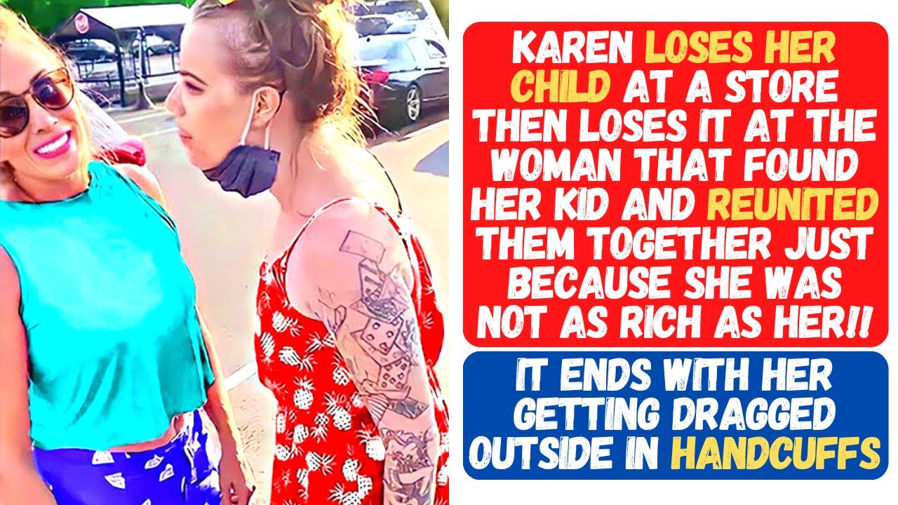 KAREN LOSES HER OWN KID THEN LOSES IT AT THE LADY WHO FOUND HER KID & REUNITED THEM BC SHE WAS POOR!