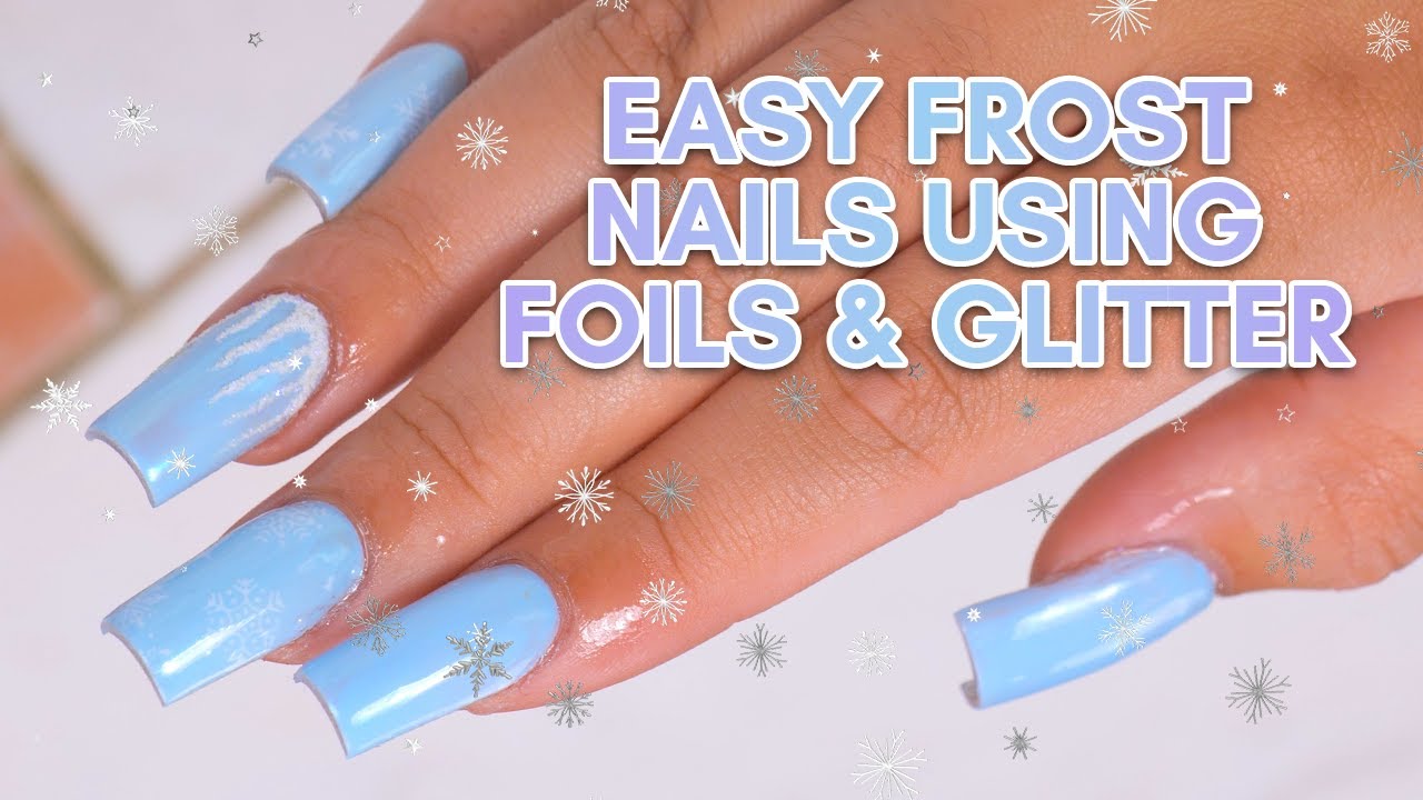 Frosty Nails 🥶❄️ | Easy Icicle Nail Art using Foil and Glitter