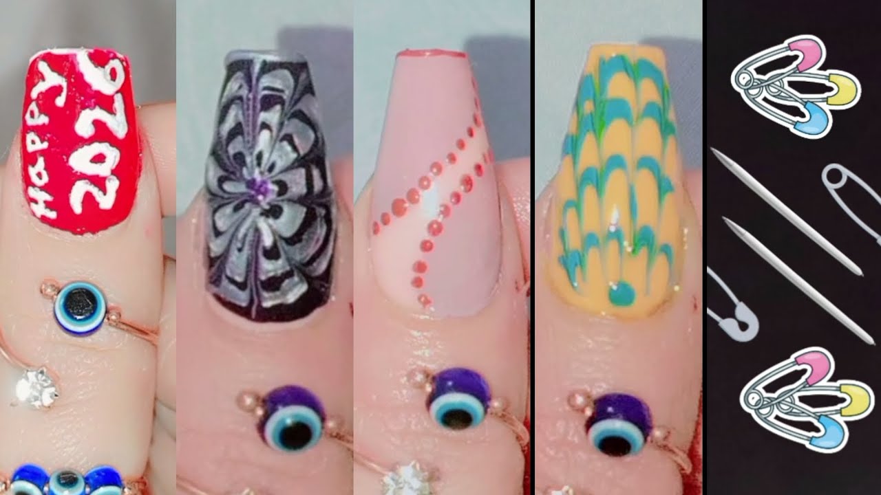 Top 4 Easy Nail Art at Home 💅✨ | Satisfying Nail Design