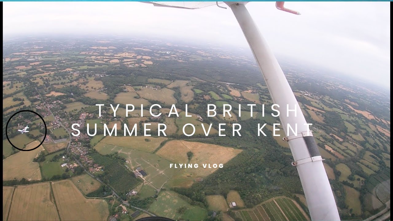 Flying over Kent on a Typical British Summers Day