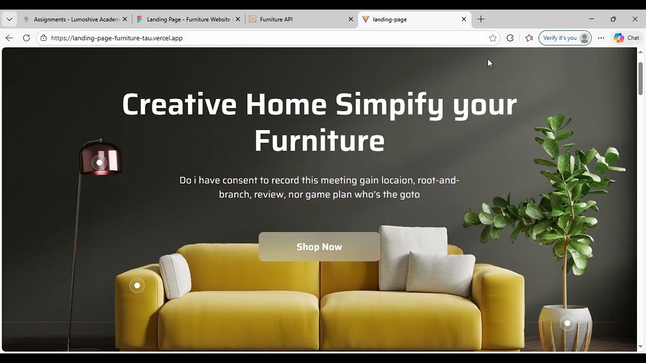 Landing Page Furniture
