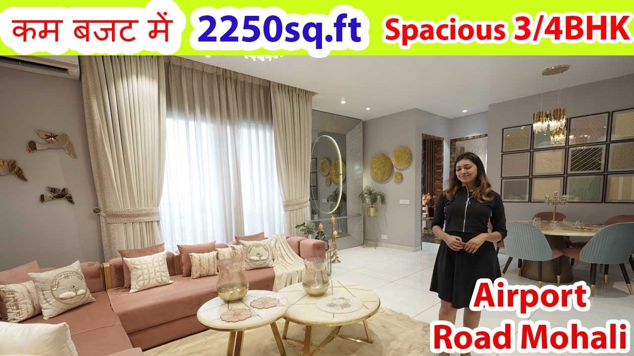 2250sq.ft  3+1 BHK Luxury Flats In Mohali | Escon Primera Near Airport Road Mohali #interior #mohali