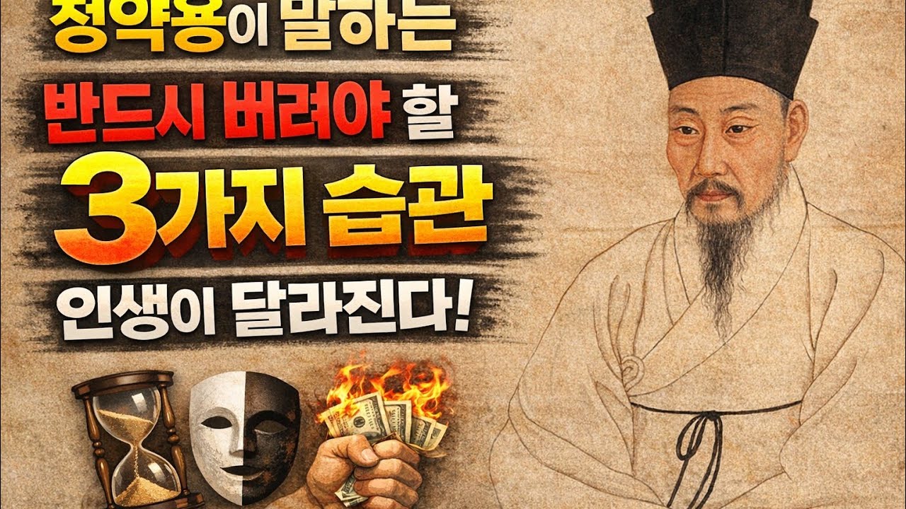 정약용이 말하는 인생을 망치는 세 가지 습관을 버리면 인생이 달라진다.