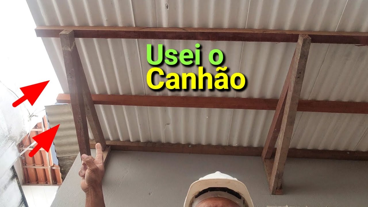 Fixar a telha com Canhão Telhado simples Sem Mão Francesa!