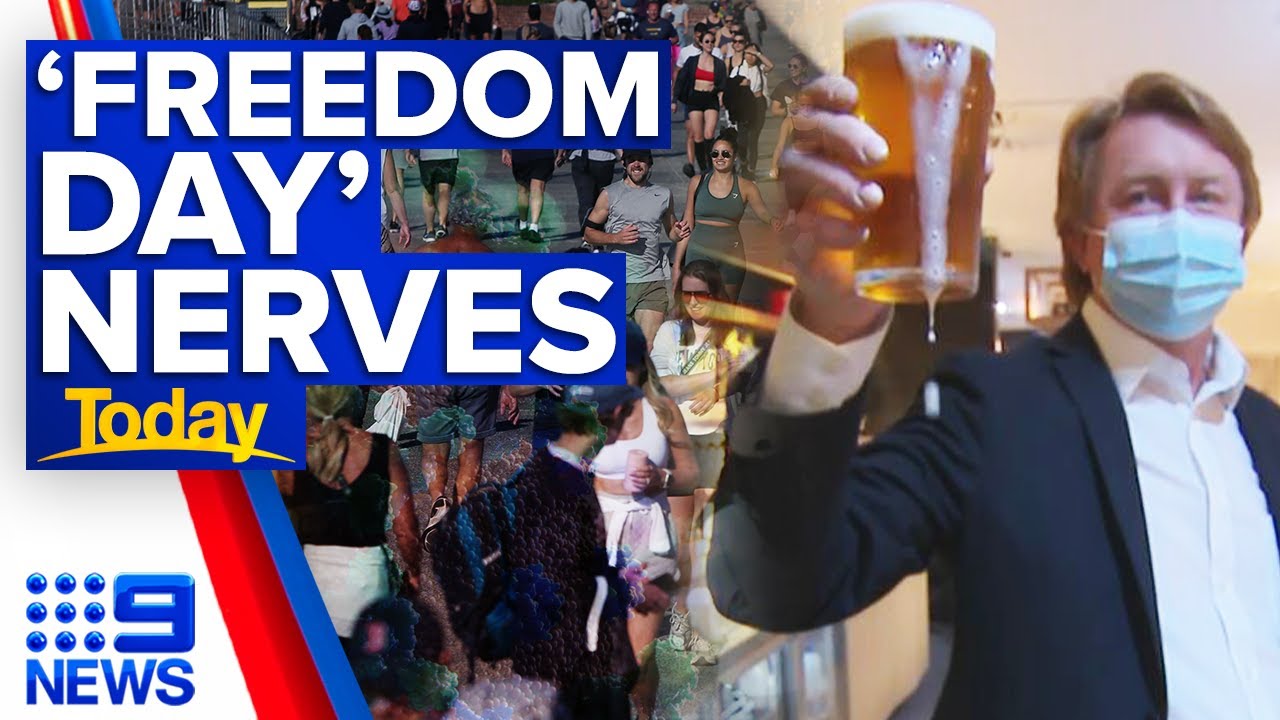 'Freedom day' nerves as NSW reopens | Coronavirus | 9 News Australia