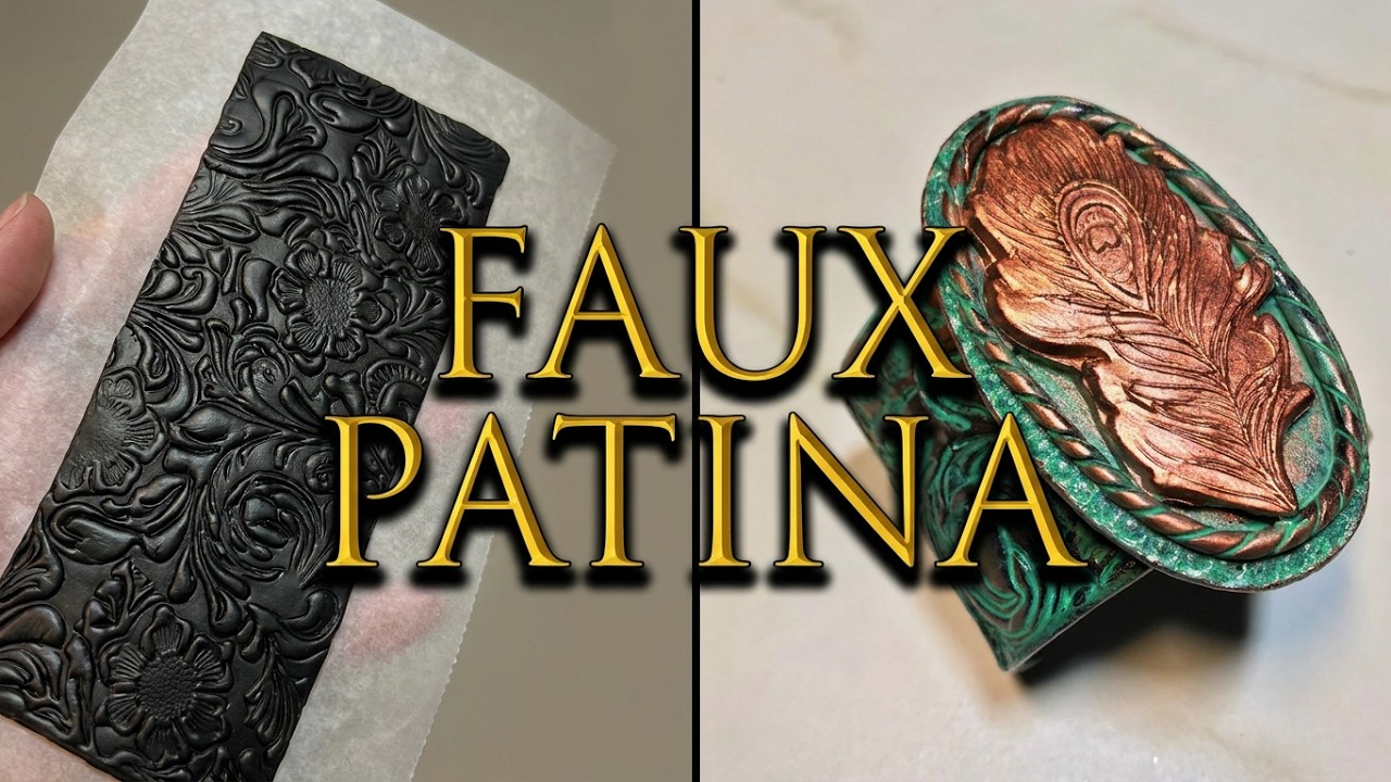 Easy Patina Effect on Polymer Clay - Cuff Bracelet - Jewelry Making Tutorial