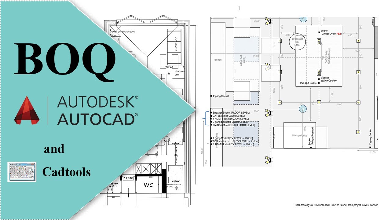 101- Working with BOQ- from hatch area to excel with AutoCAD and CADTools program